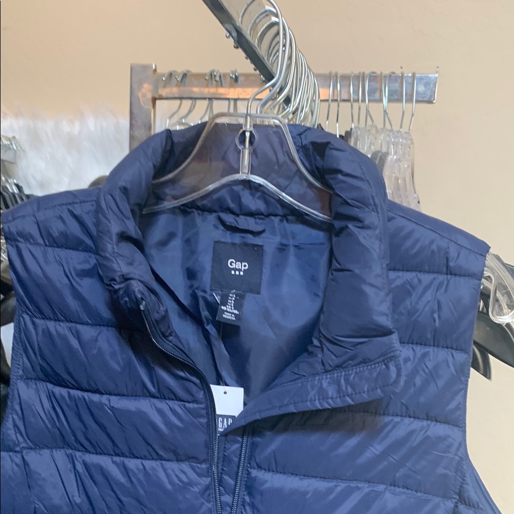 GAP Blue Quilted Puffer Vest